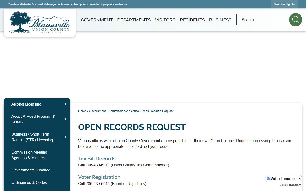 Union County jail mugshots open records routing page
